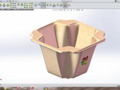 用SolidWorks的变形特征画一个花盆