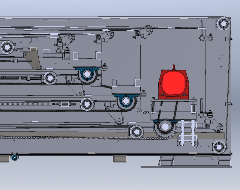 3d design of five section telescopic belt loading conveyor