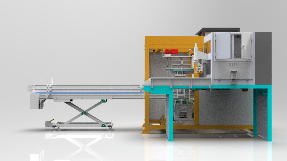 3D design packaging scale and automatic bagging machine for open pocket woven bag