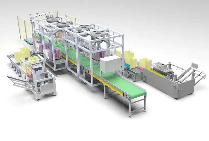 3D Design of Automatic Paper Box Filling Machine A80