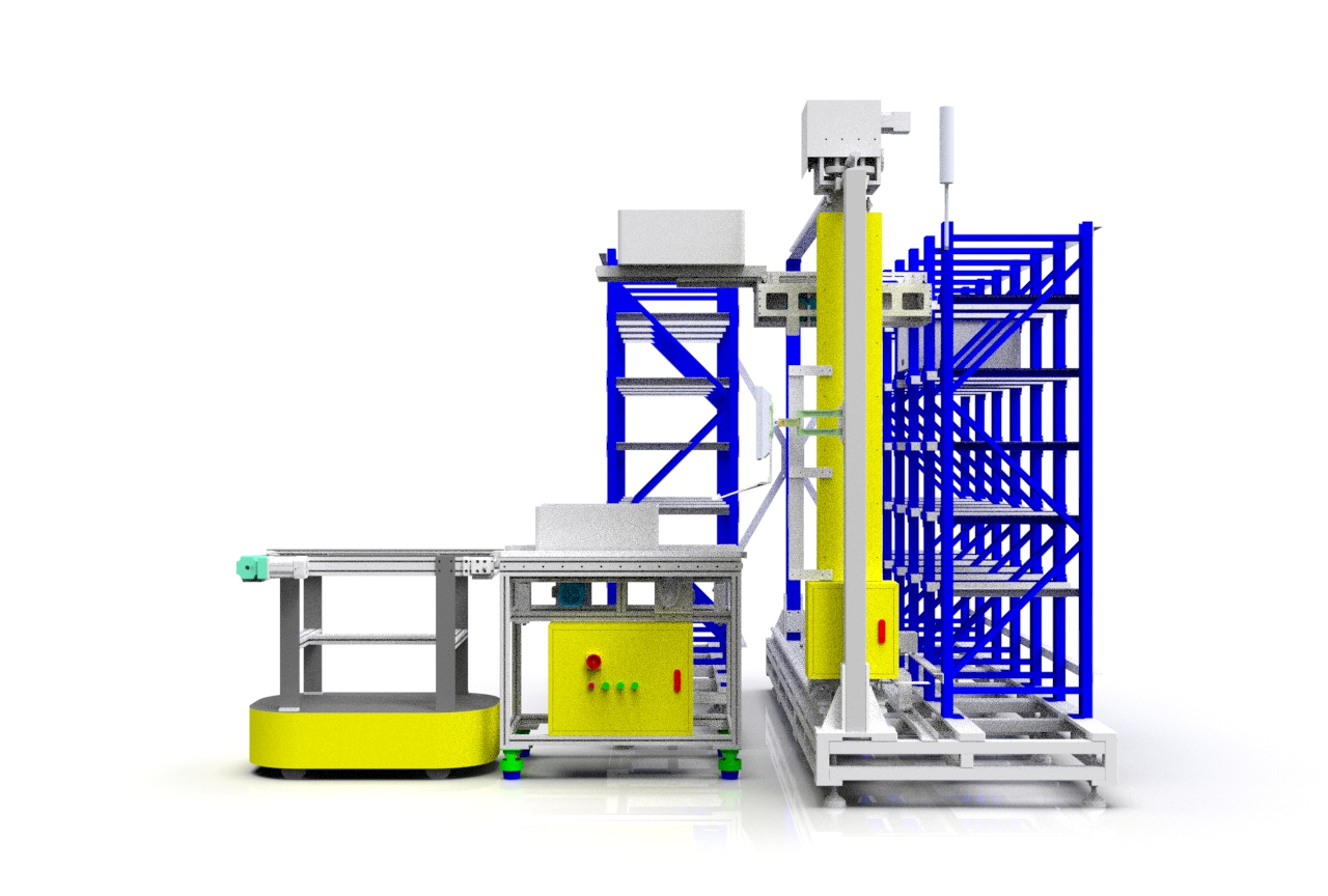 3D design of small and medium-sized automated warehouse