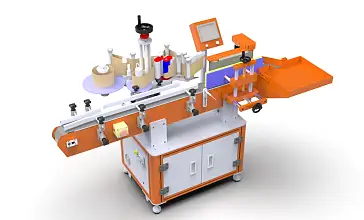3D design of automatic vertical round bottle labeling machine